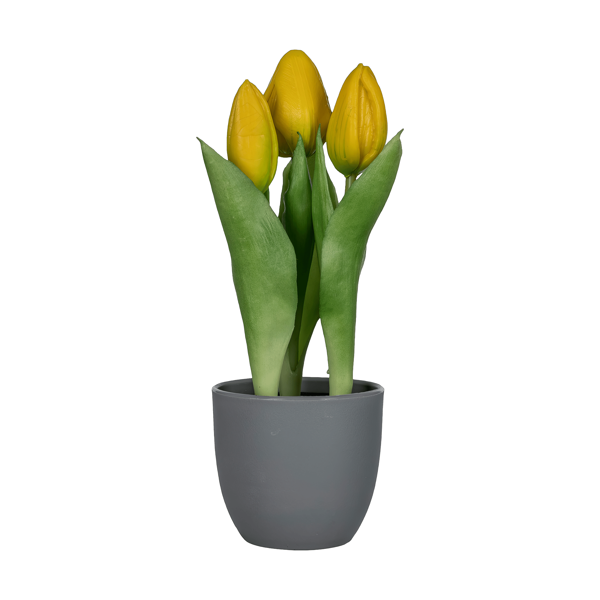 Kunstpflanze Tulpen Gelb-Grün-Grau Kunstpflanze Tulpen Gelb-Grün-Grau