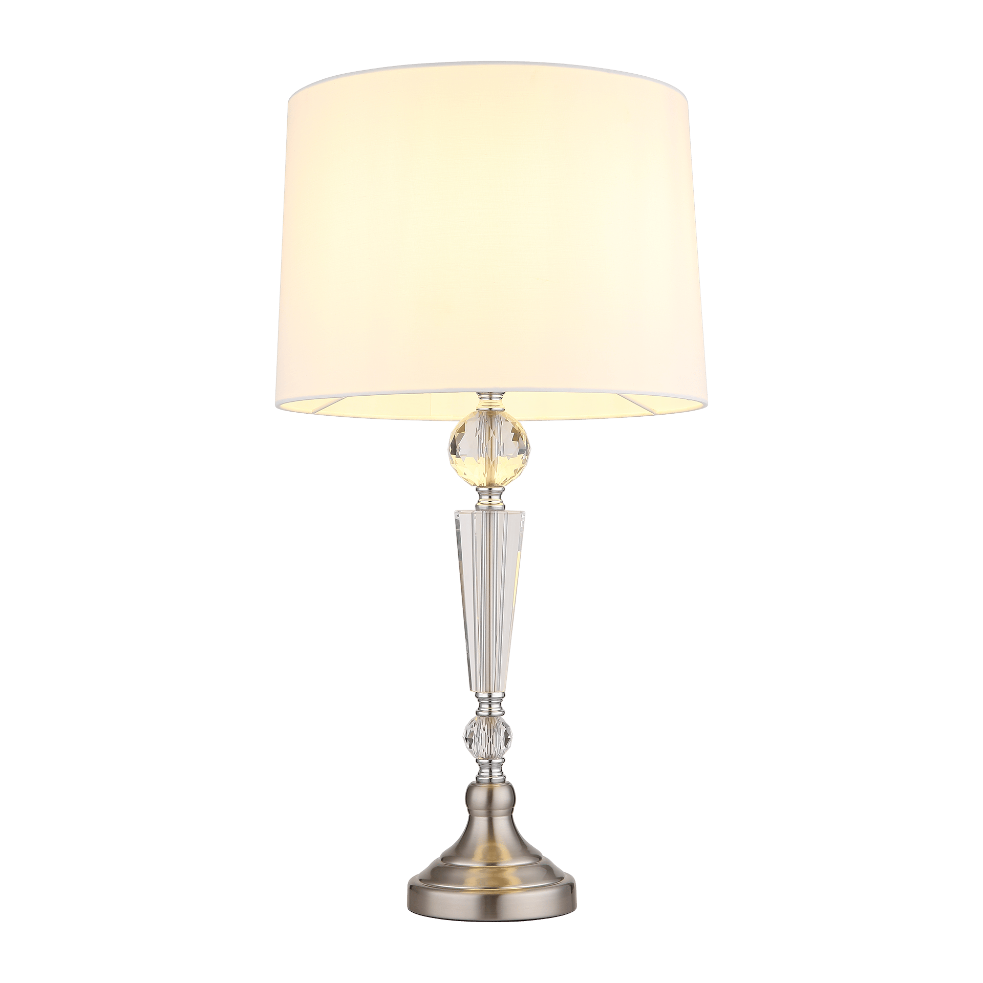 Tischleuchte ARRO Transparent Silber Weiß