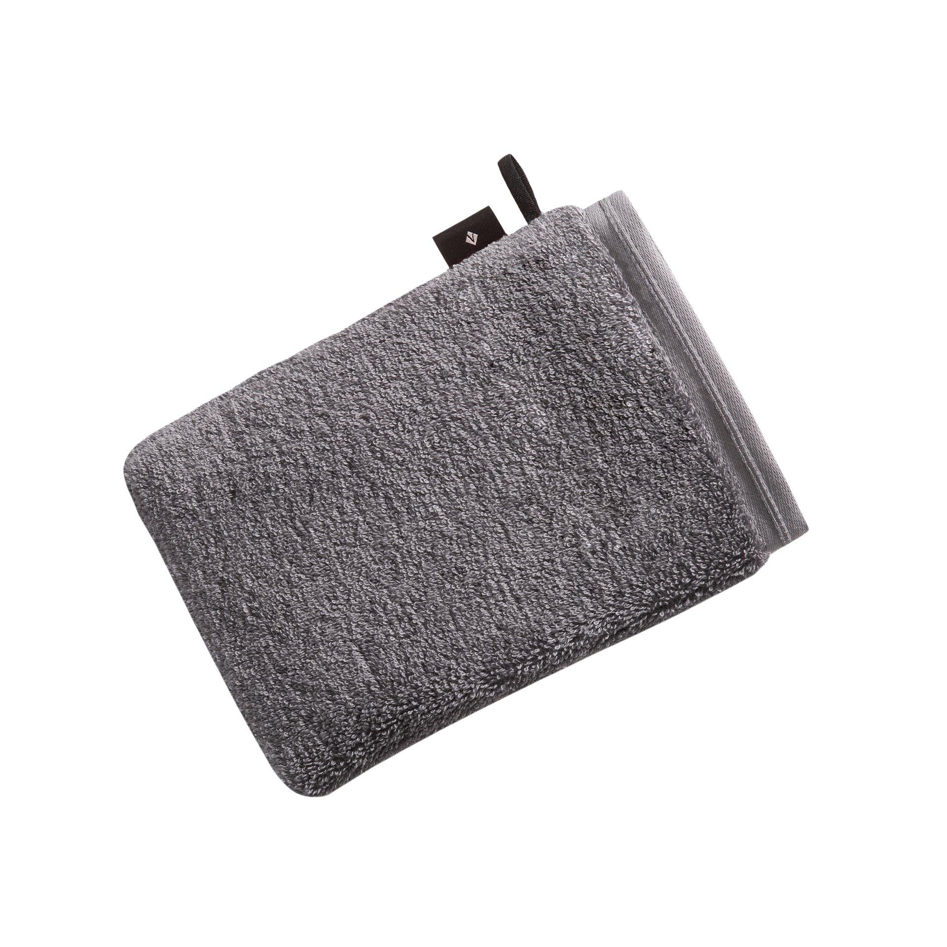 Vossen Waschhandschuh Vegan Life Dunkelgrau 16x22cm Vossen Waschhandschuh Vegan Life Dunkelgrau 16x22cm