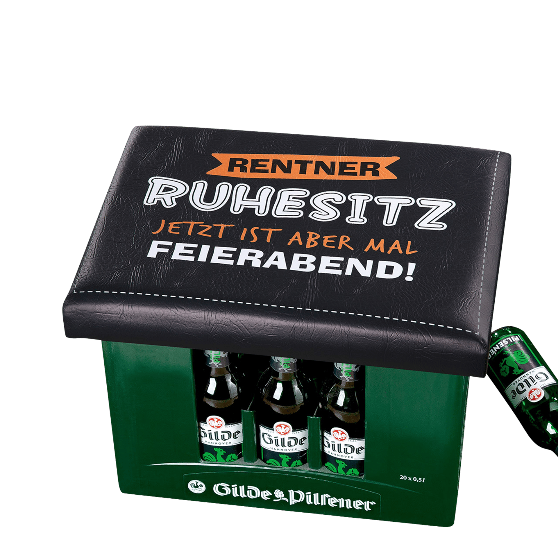 Sitzkissen Bierkasten Schwarz