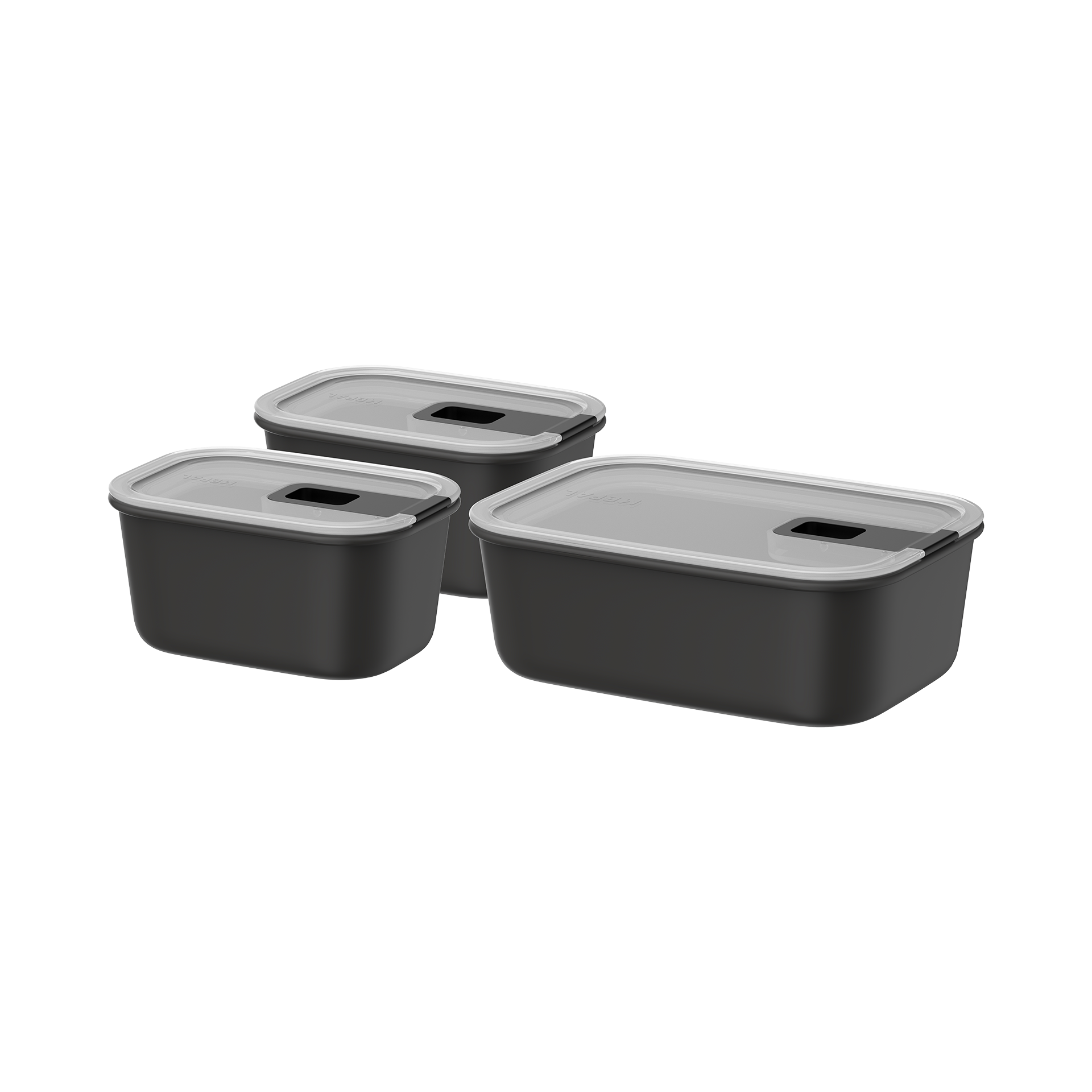 Mepal Frischhaltedosen-Set Easyclip Nordic Black