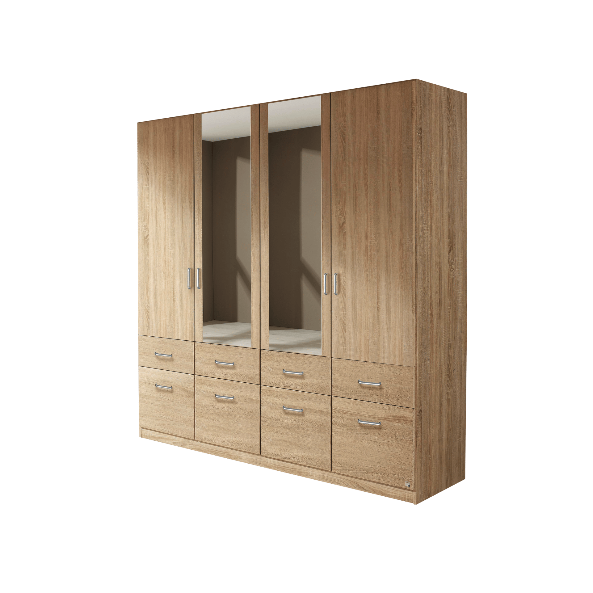 Drehtürenschrank Amy 4-türig Eichefarben 54*181*197 Drehtürenschrank Amy 4-türig Eichefarben 54*181*197