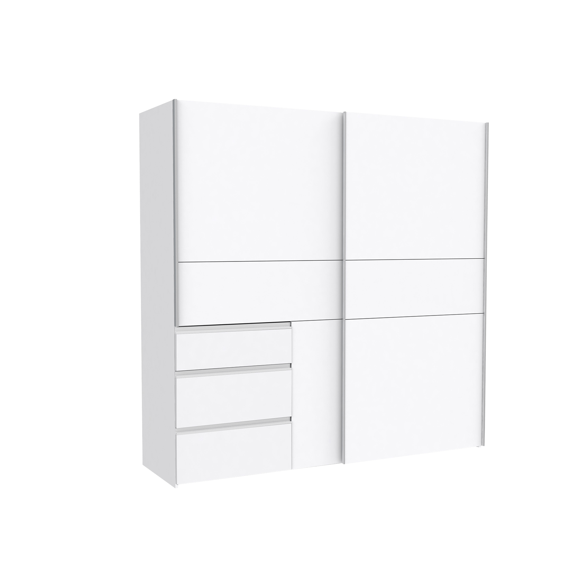 Schwebetürenschrank Riga Weiß 61.2*200.1*200.5