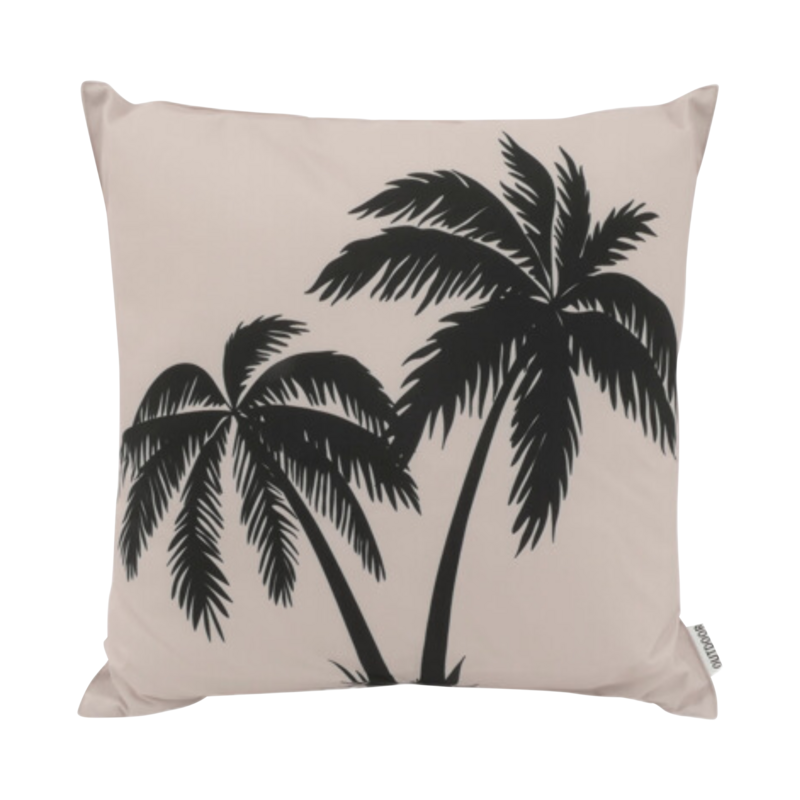 Outdoor-Kissen Palme Schwarz 45x45cm