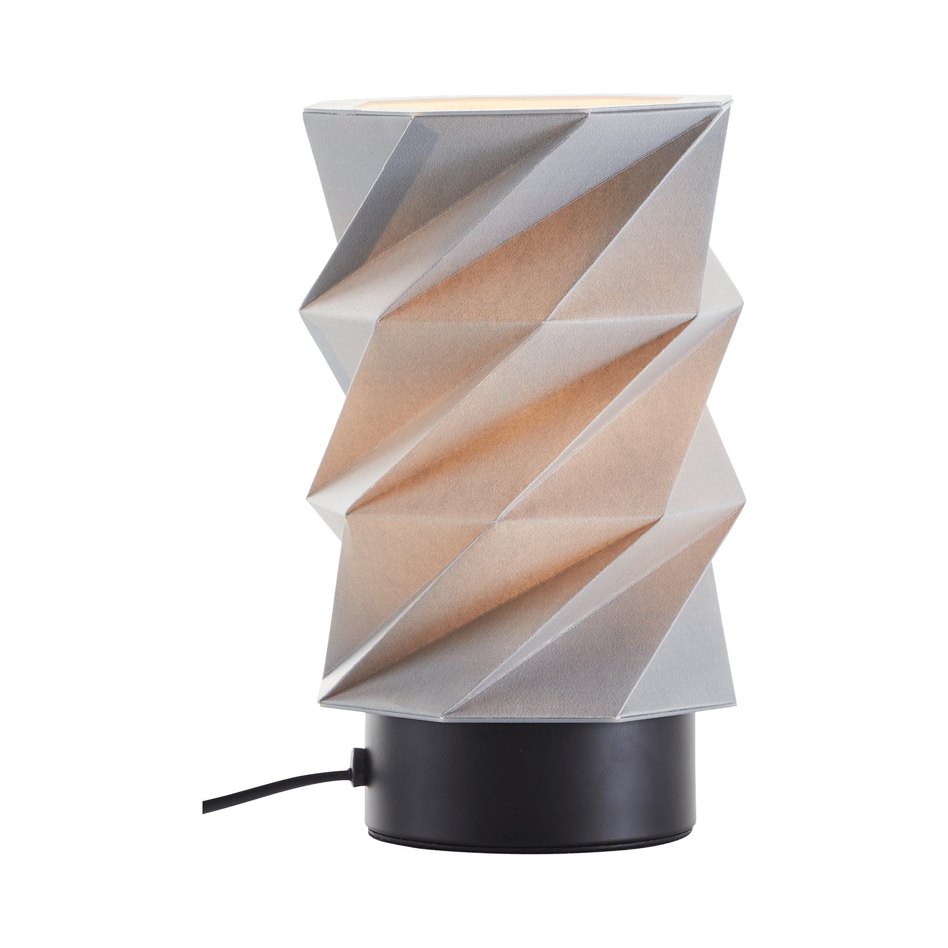 Tischleuchte Paperfold Schwarz Grau