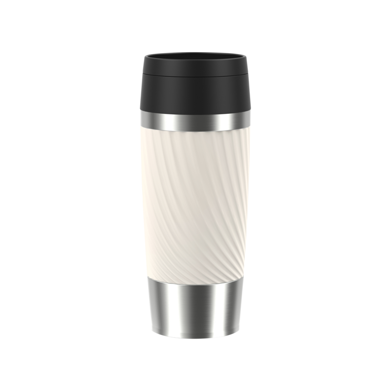 Trinkflasche Travel Mug Classic Twist Cremeweiß