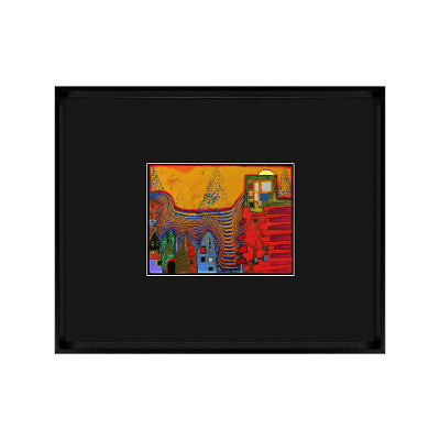 Bild Hundertwasser Schwarz-Bunt