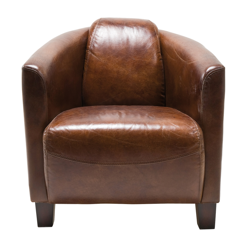 Kare Sessel Cigar Lounge Braun