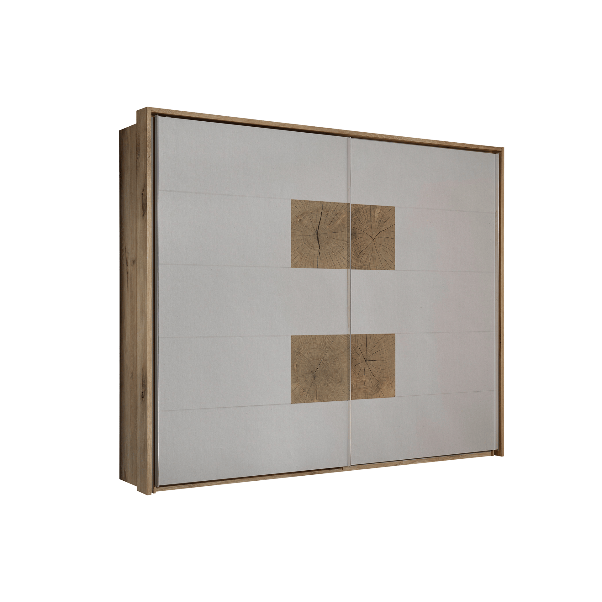 Novofurn Schwebetürenschrank Salerno 2-türig Holzfarben 60*270*225.5 Novofurn Schwebetürenschrank Salerno 2-türig Holzfarben 60*270*225.5