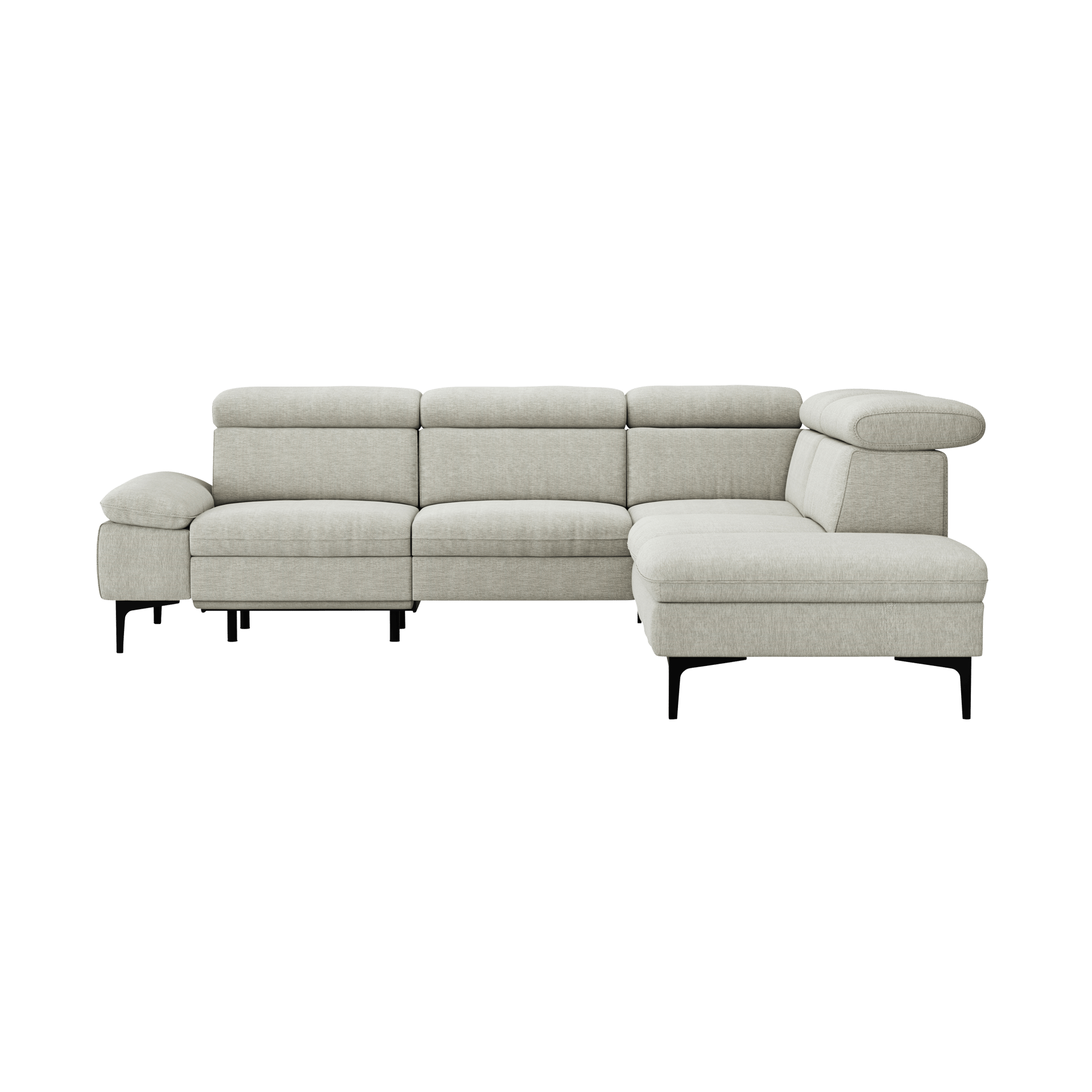 Global wohnen Ecksofa Felipa Naturel Rücken echt, Kopfteilverstellung, Relaxfunktion motorisch, Armlehne verstellbar Global wohnen Ecksofa Felipa Naturel Rücken echt, Kopfteilverstellung, Relaxfunktion motorisch, Armlehne verstellbar