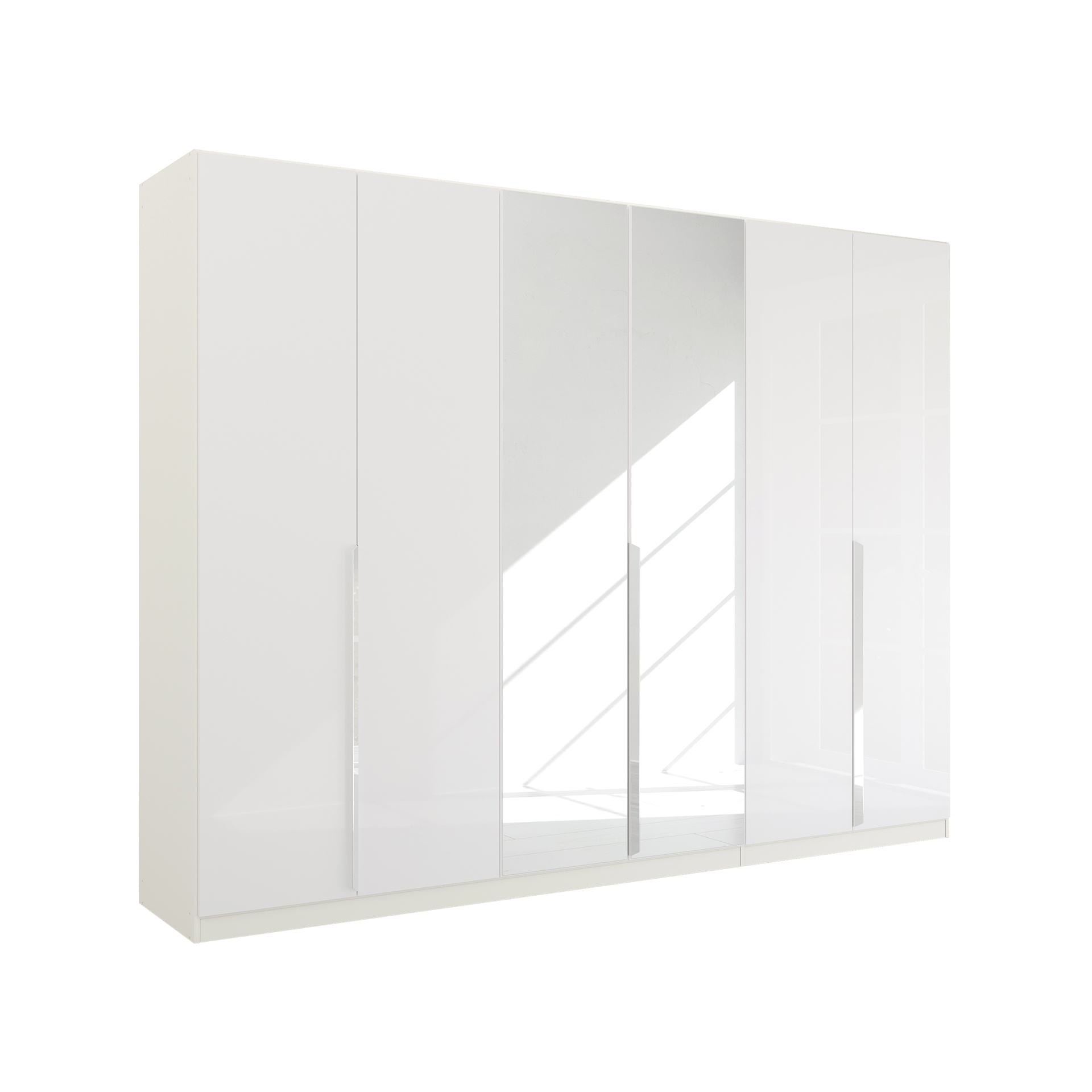 Drehtürenschrank Glam 6-türig Weiß 54*271*210