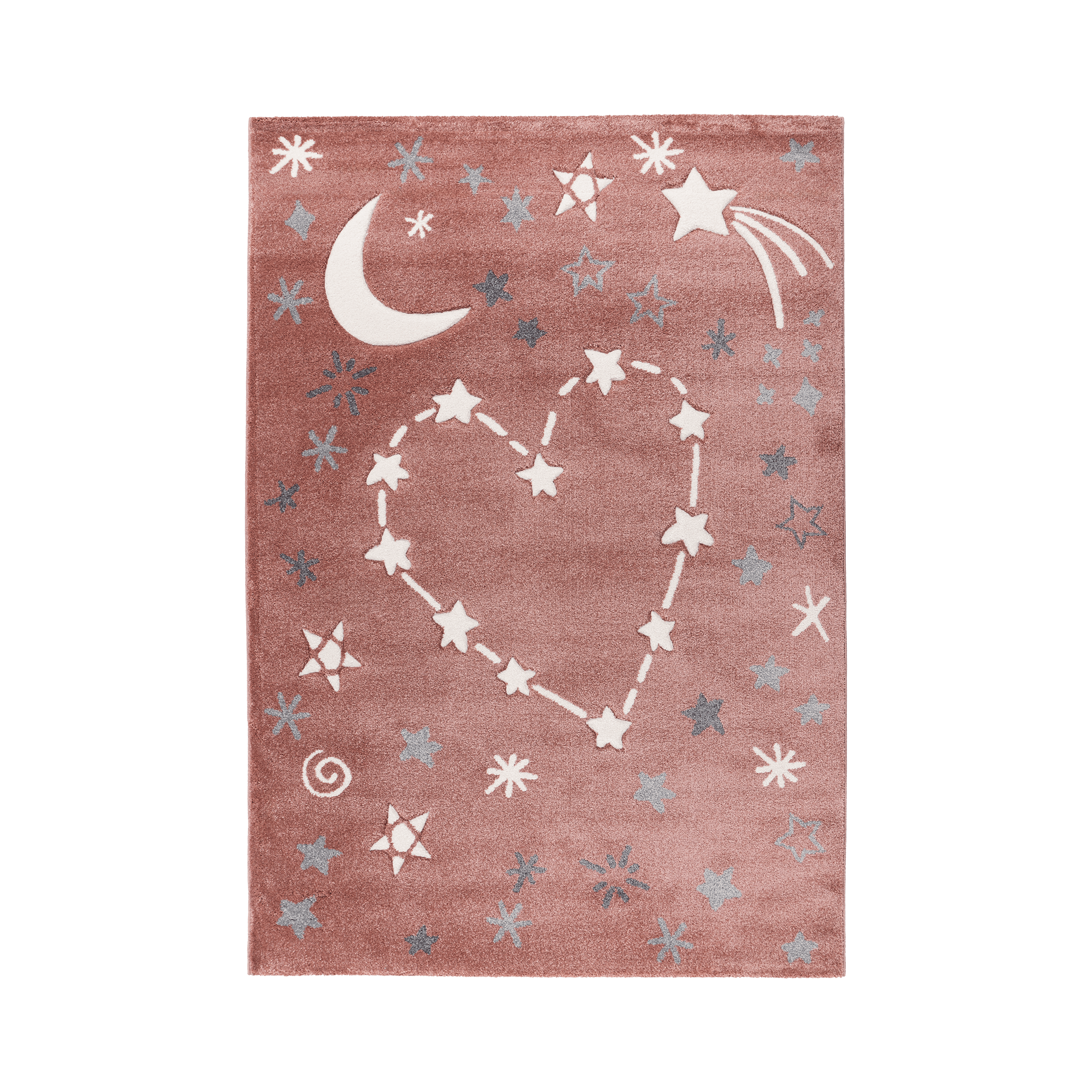 Kinderteppich Happy 120x170 Pink Herz Kinderteppich Happy 120x170 Pink Herz