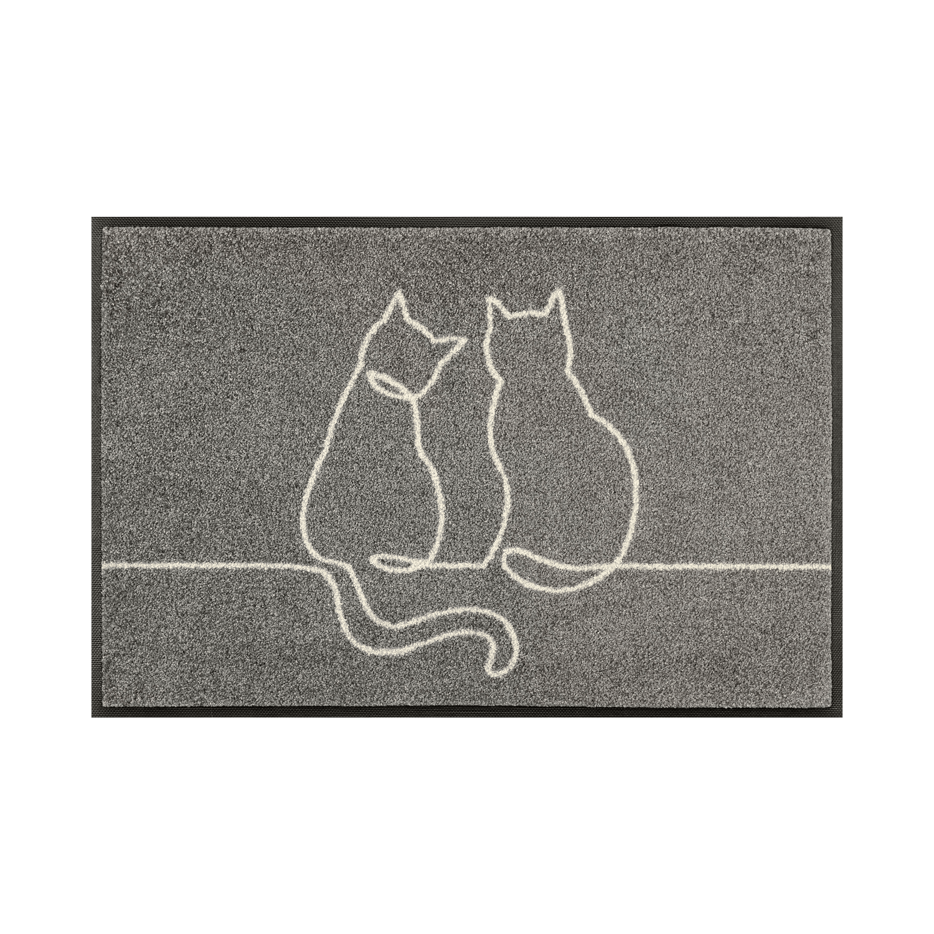 Fußmatte Lovetails 50x75 Weiß Grau