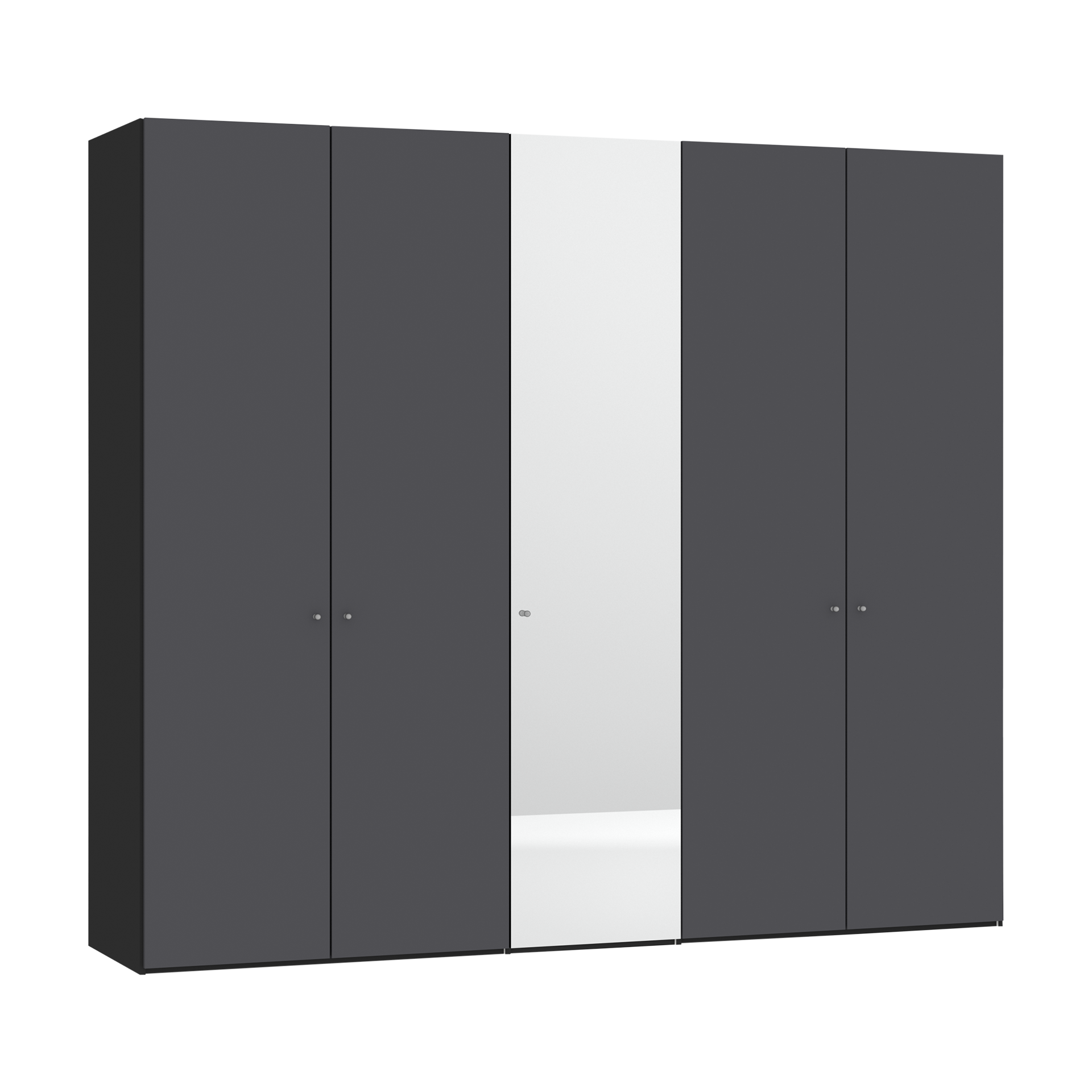 Drehtürenschrank Luana 5-türig Schwarz 58.5*253*220 Drehtürenschrank Luana 5-türig Schwarz 58.5*253*220