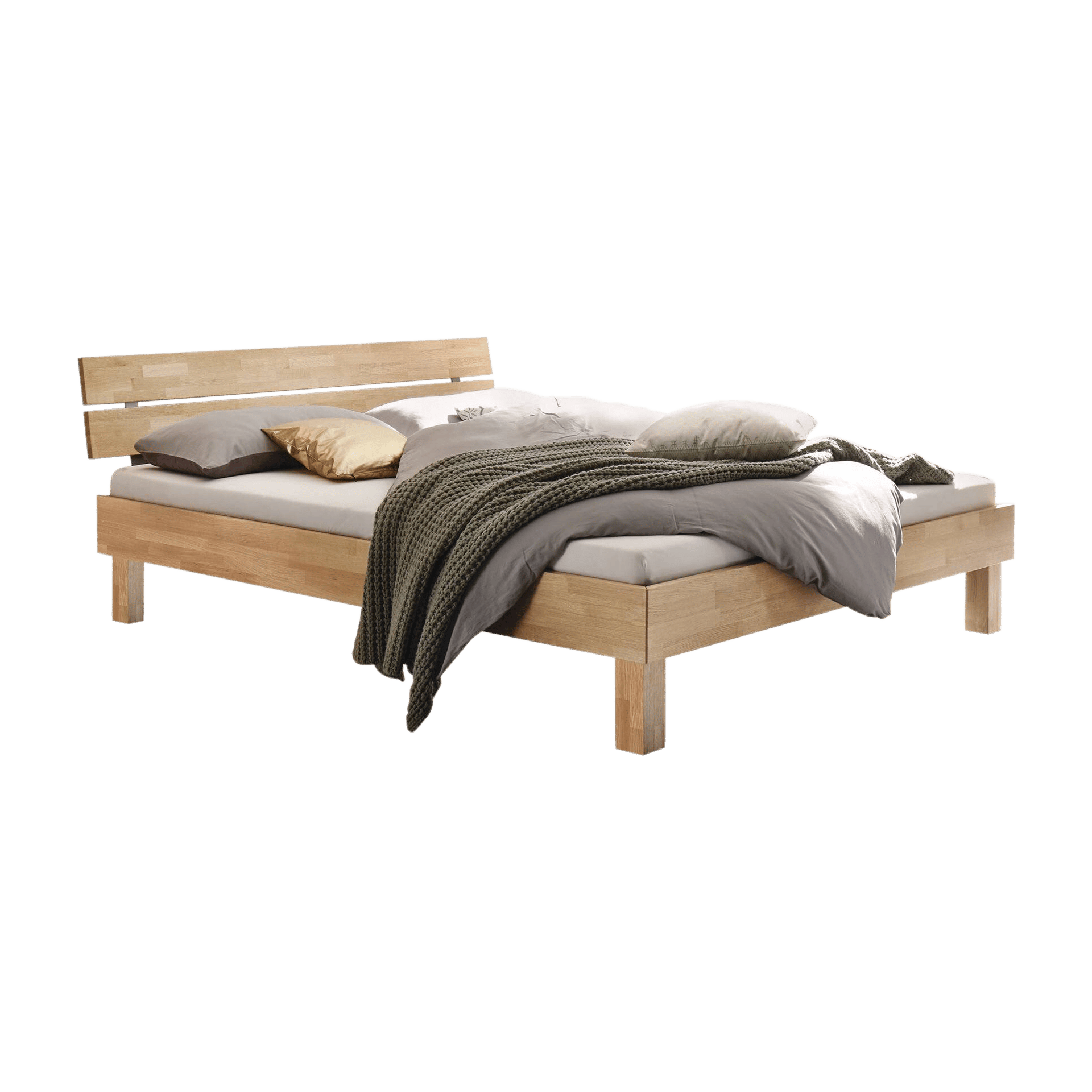 HASENA Bett Prato Gestell Eiche Bianco 100x200 cm