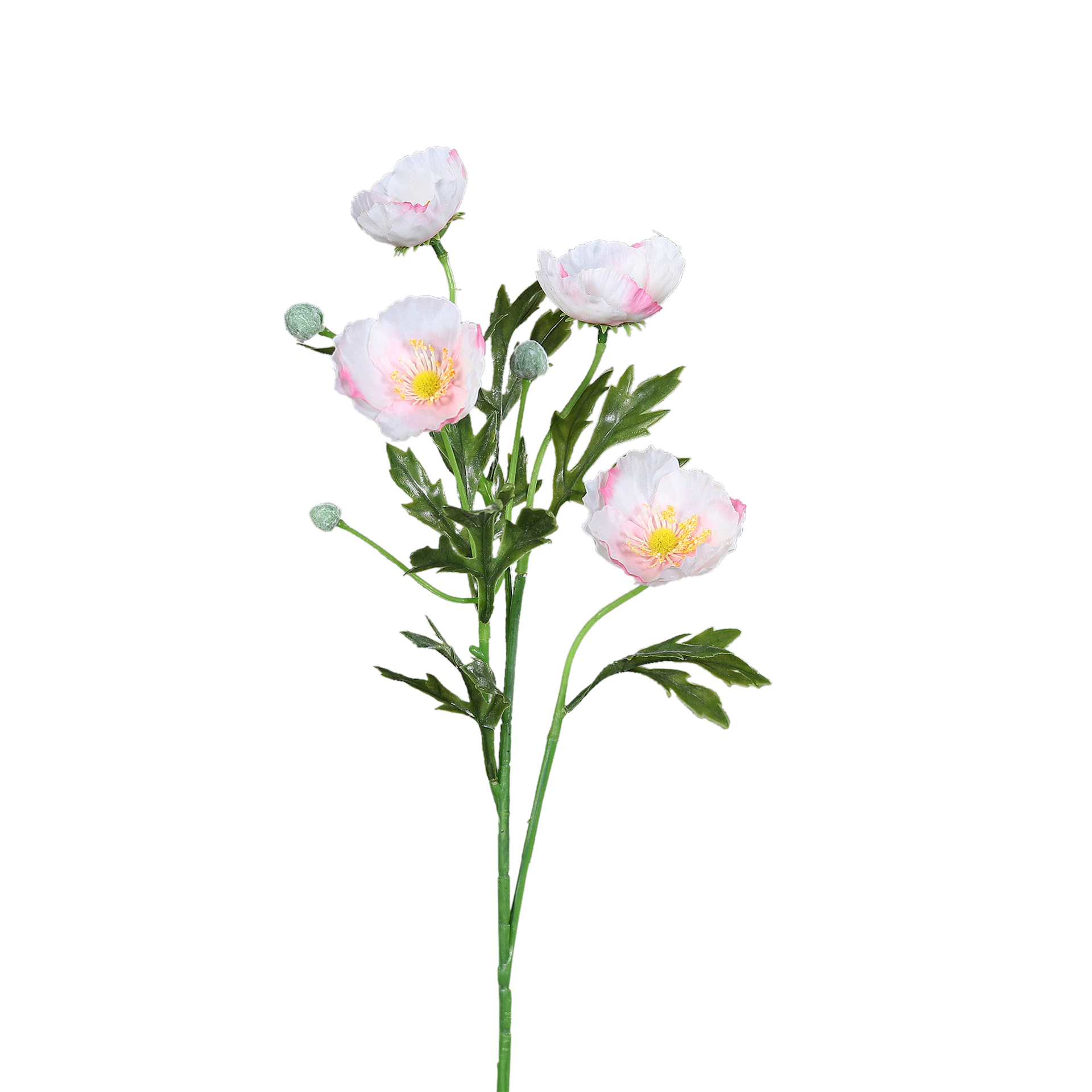 Kunstblume Mohn White-Rosee