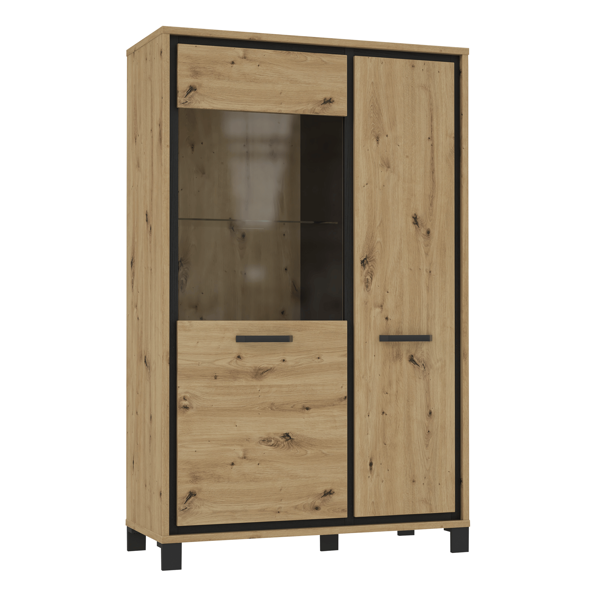 Vitrine Trinidad Eichefarben 41.5*101.4*161 Vitrine Trinidad Eichefarben 41.5*101.4*161