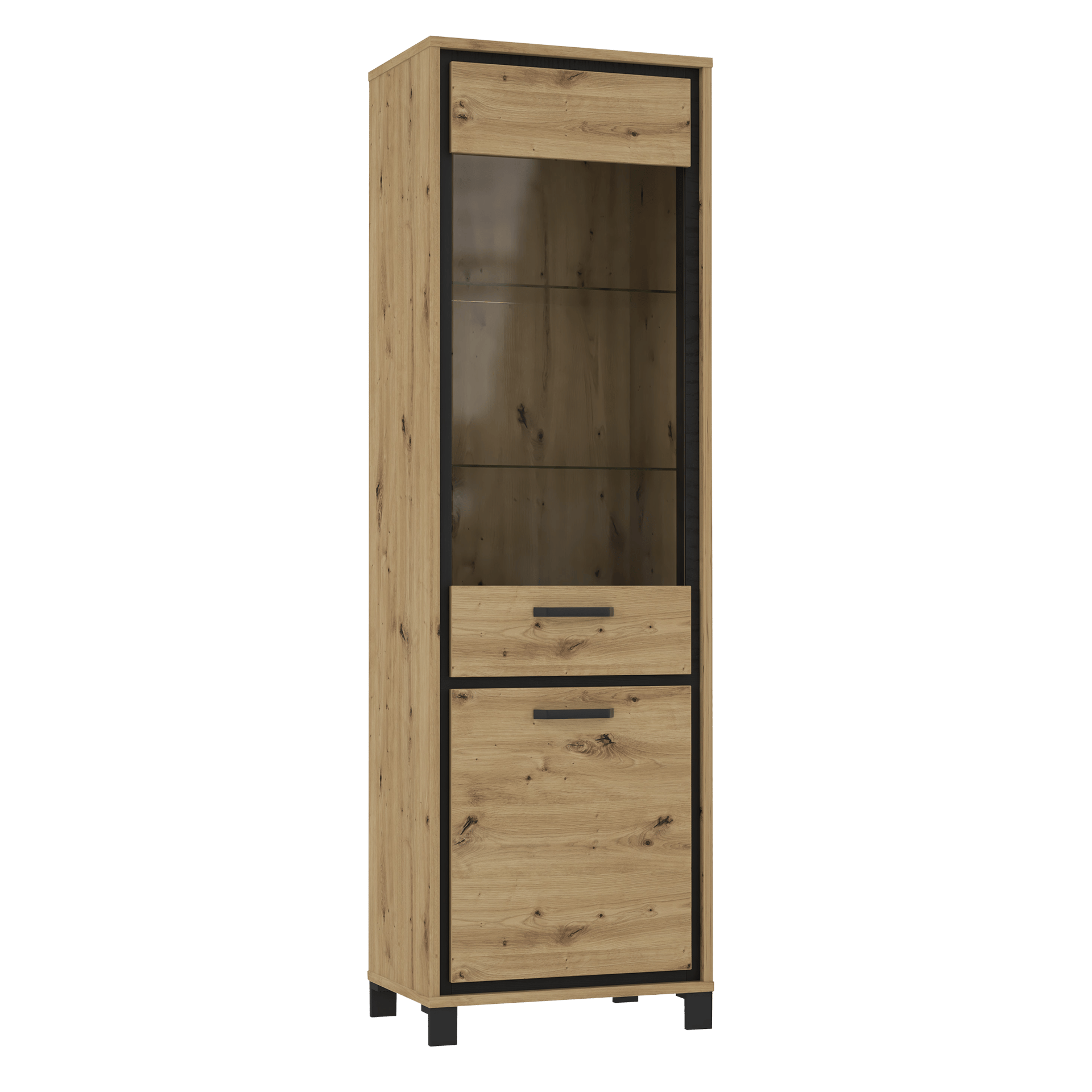 Vitrine Trinidad Eichefarben 41.5*64.4*209 Vitrine Trinidad Eichefarben 41.5*64.4*209