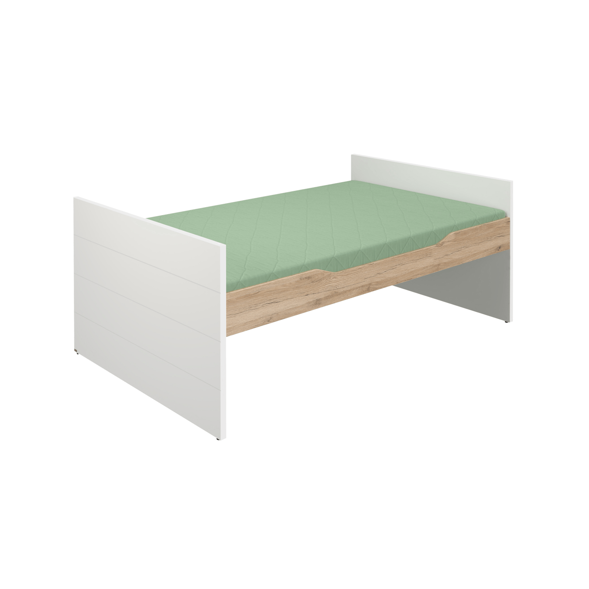 Paidi Bett Fionn Gestell Kreideweiß, Bettseite Eiche Bordeaux 120x200 cm Paidi Bett Fionn Gestell Kreideweiß, Bettseite Eiche Bordeaux 120x200 cm