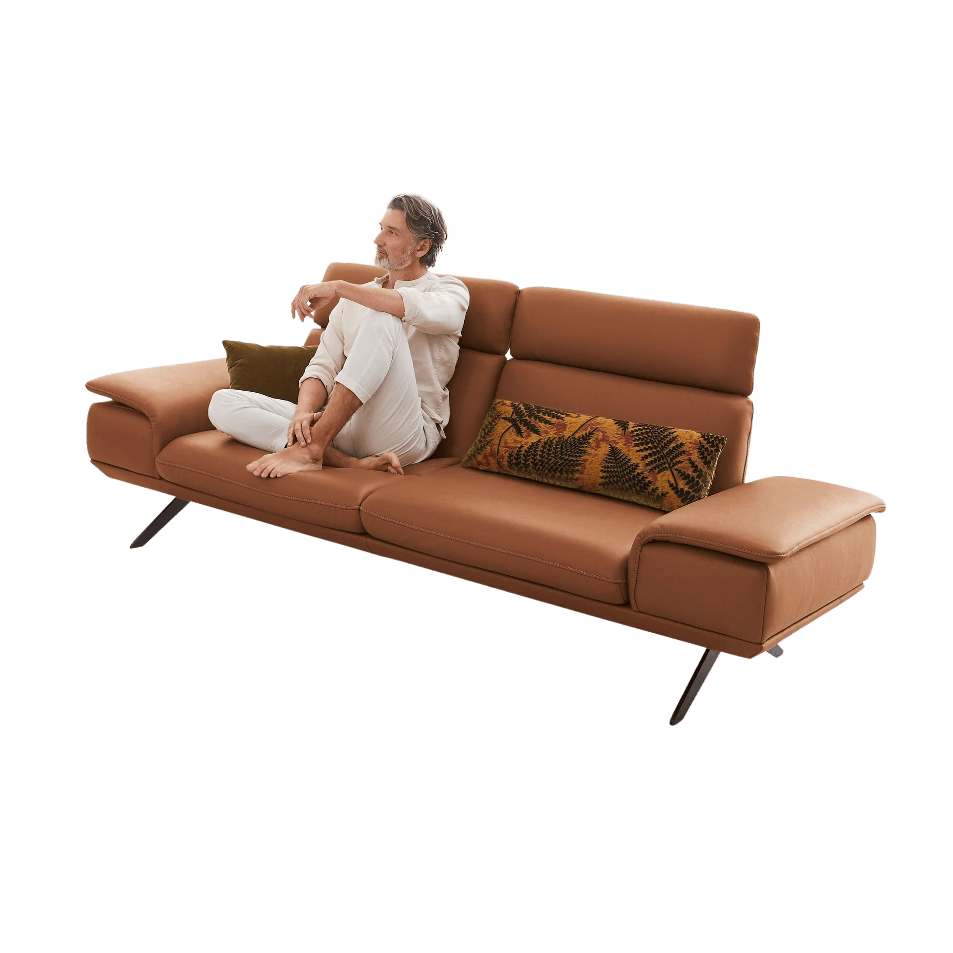 Koinor Sofa 2,5-Sitzer Elements Leder Bernstein Armlehne manuell verstellbar, Kopfstütze motorisch verstellbar Koinor Sofa 2,5-Sitzer Elements Leder Bernstein Armlehne manuell verstellbar, Kopfstütze motorisch verstellbar