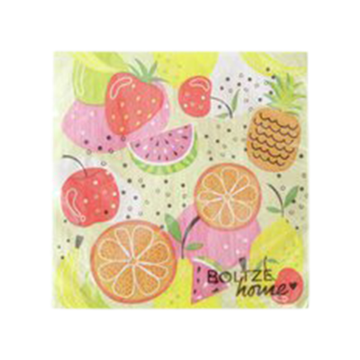 Serviette Fruity Gelb-Bunt