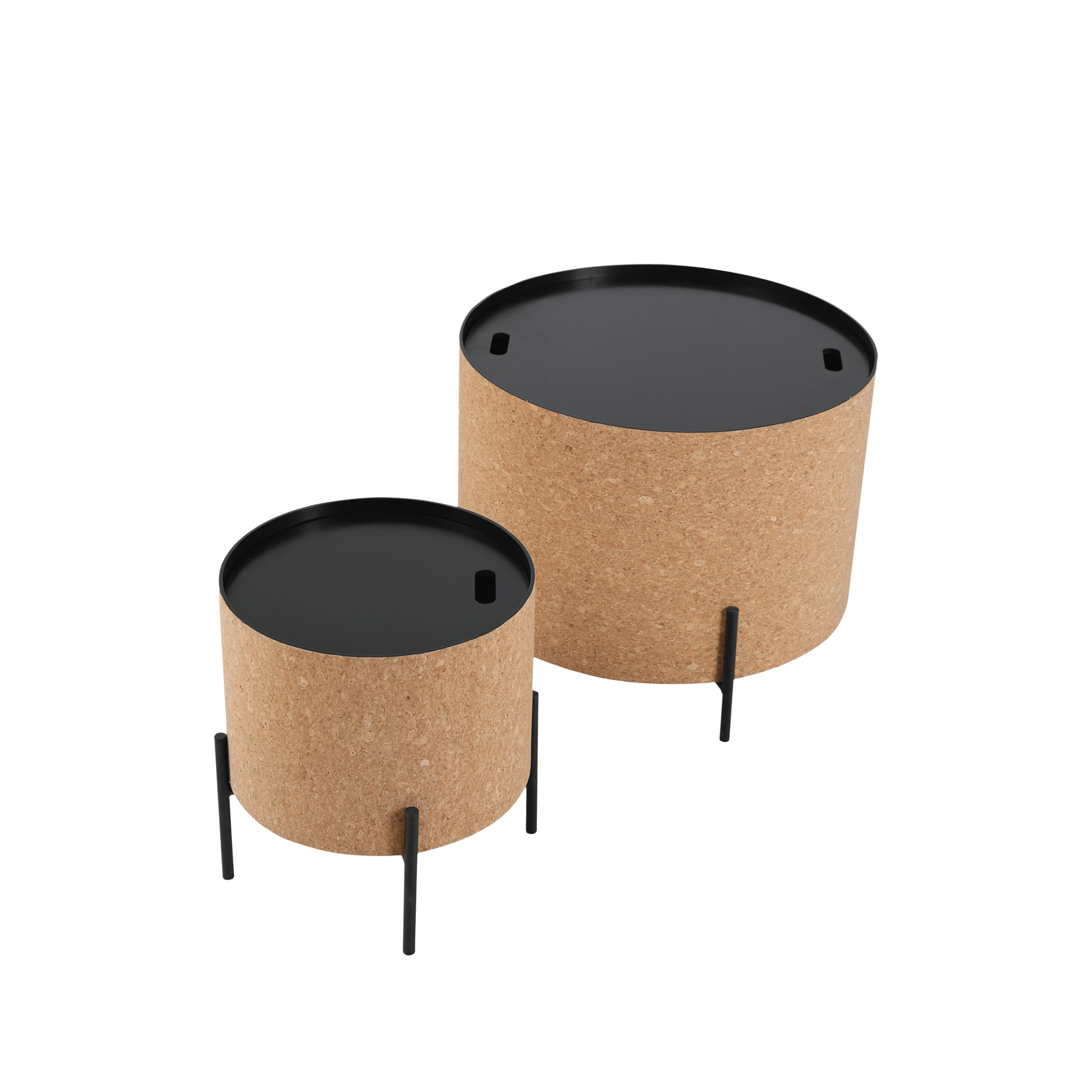Couchtisch Cork 2-teilig Braun 63*63*48.5