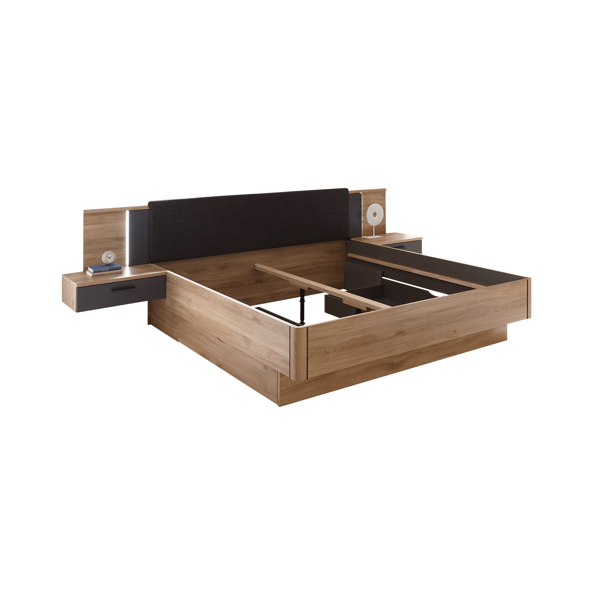 Bettanlage Ashley 180x200 cm Eichefarben 210*305*93 Bettanlage Ashley 180x200 cm Eichefarben 210*305*93