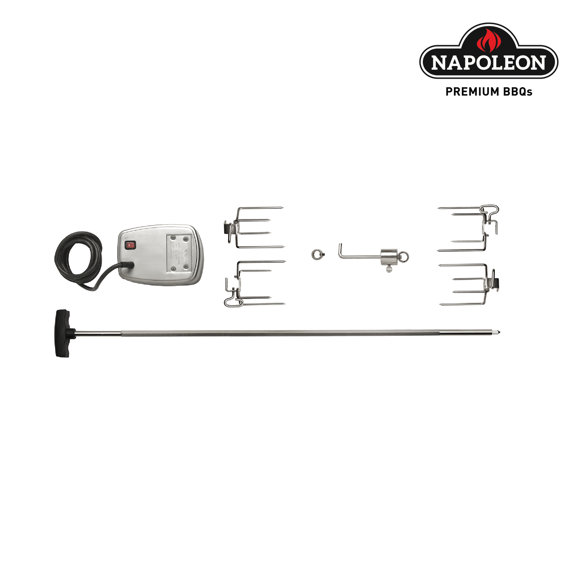 Napoleon Drehspieß-Set Drehspieß 69232 Silber