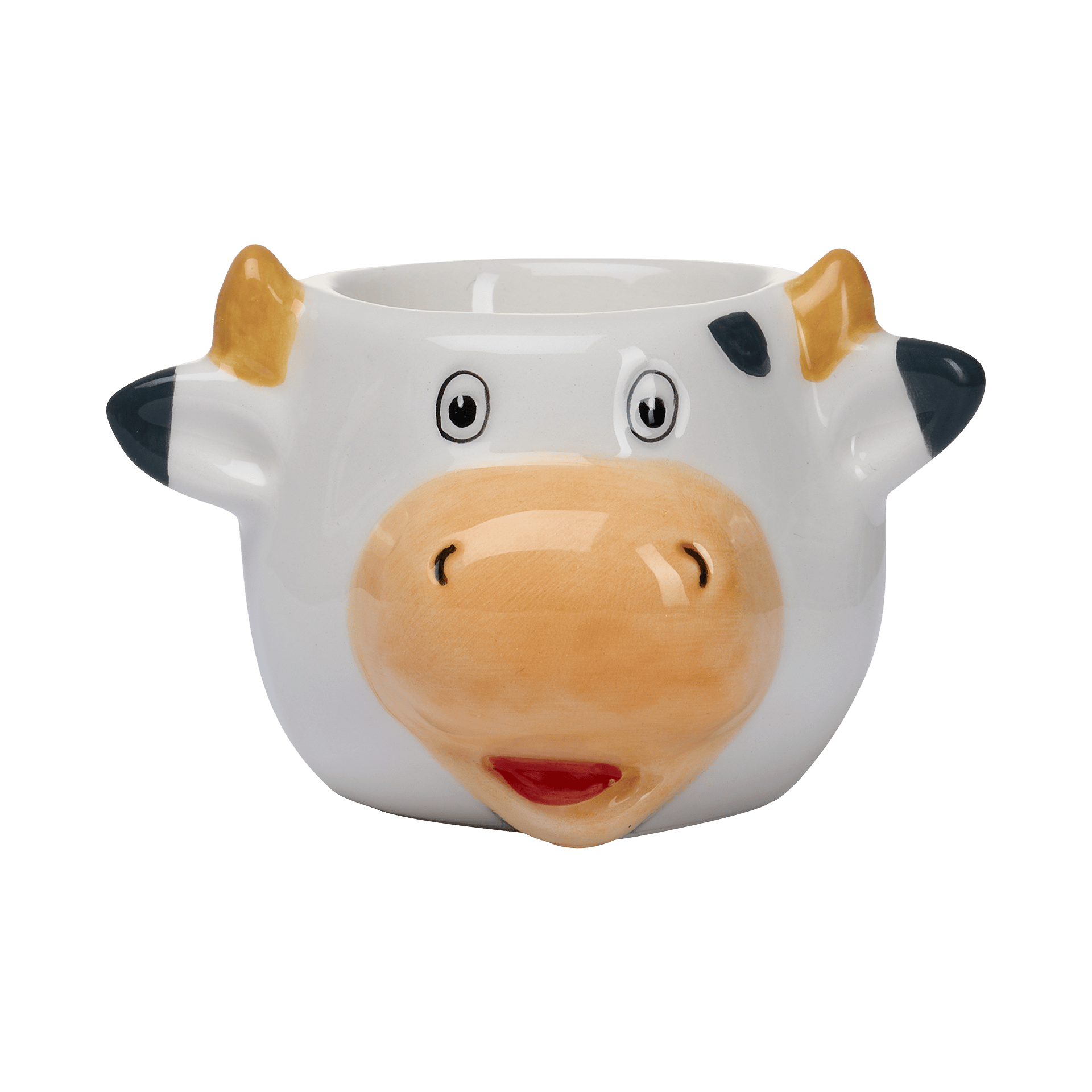 Eierbecher Tiere Weiß-Schwarz-Beige