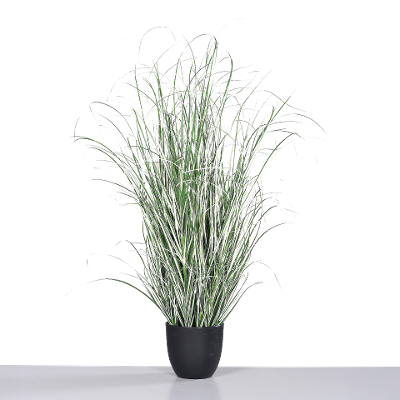 Kunstpflanze Zebragras grün