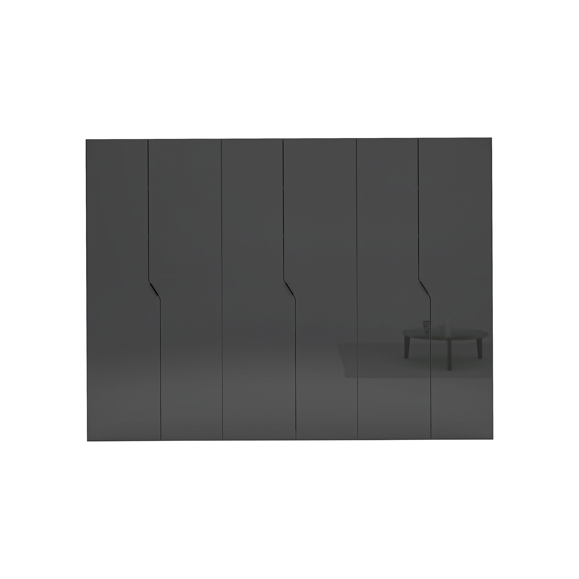 Inovationi Drehtürenschrank Amelie 6-türig Anthrazit 62*300*223 Inovationi Drehtürenschrank Amelie 6-türig Anthrazit 62*300*223