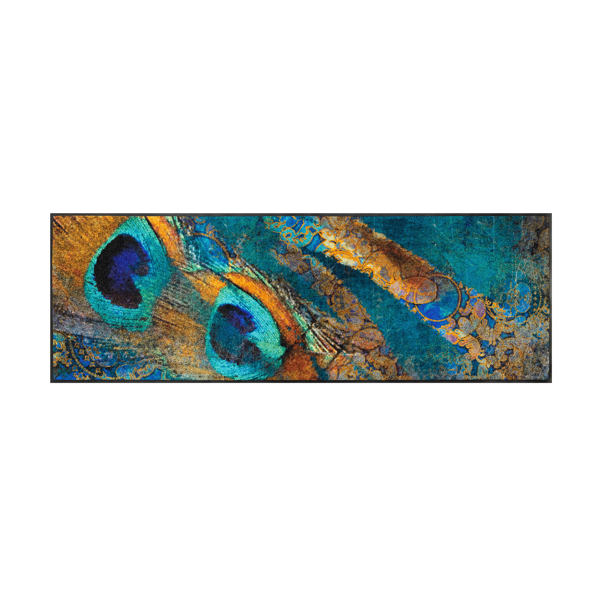 Fußmatte Exotic Pavo 60x180 Blau, Bunt Fußmatte Exotic Pavo 60x180 Blau, Bunt