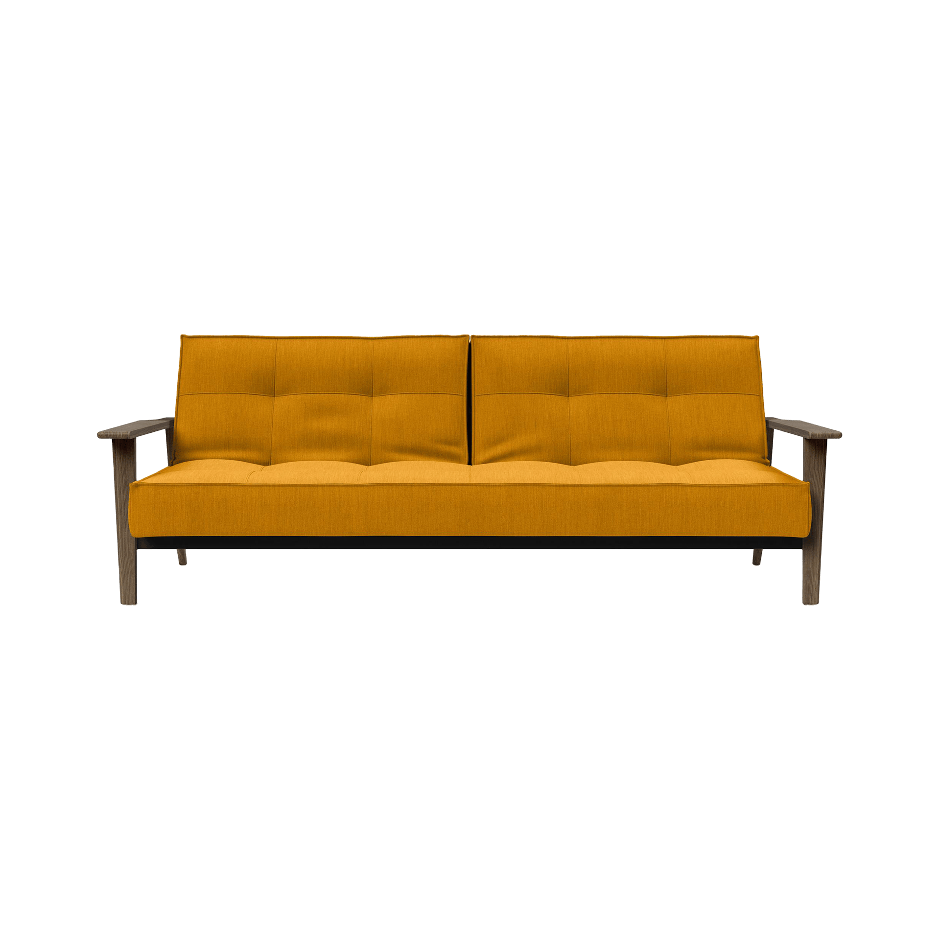 INNOVATION LIVING Schlafsofa Splitback Frej Bezug Curry Gestell Mattschwarz Eichefarben INNOVATION LIVING Schlafsofa Splitback Frej Bezug Curry Gestell Mattschwarz Eichefarben