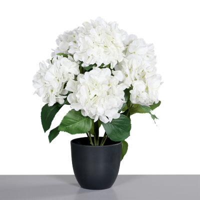 Kunstblume Hortensie Weiß