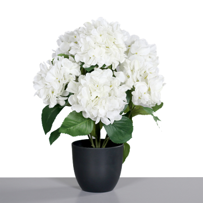 Kunstblume Hortensie Weiß