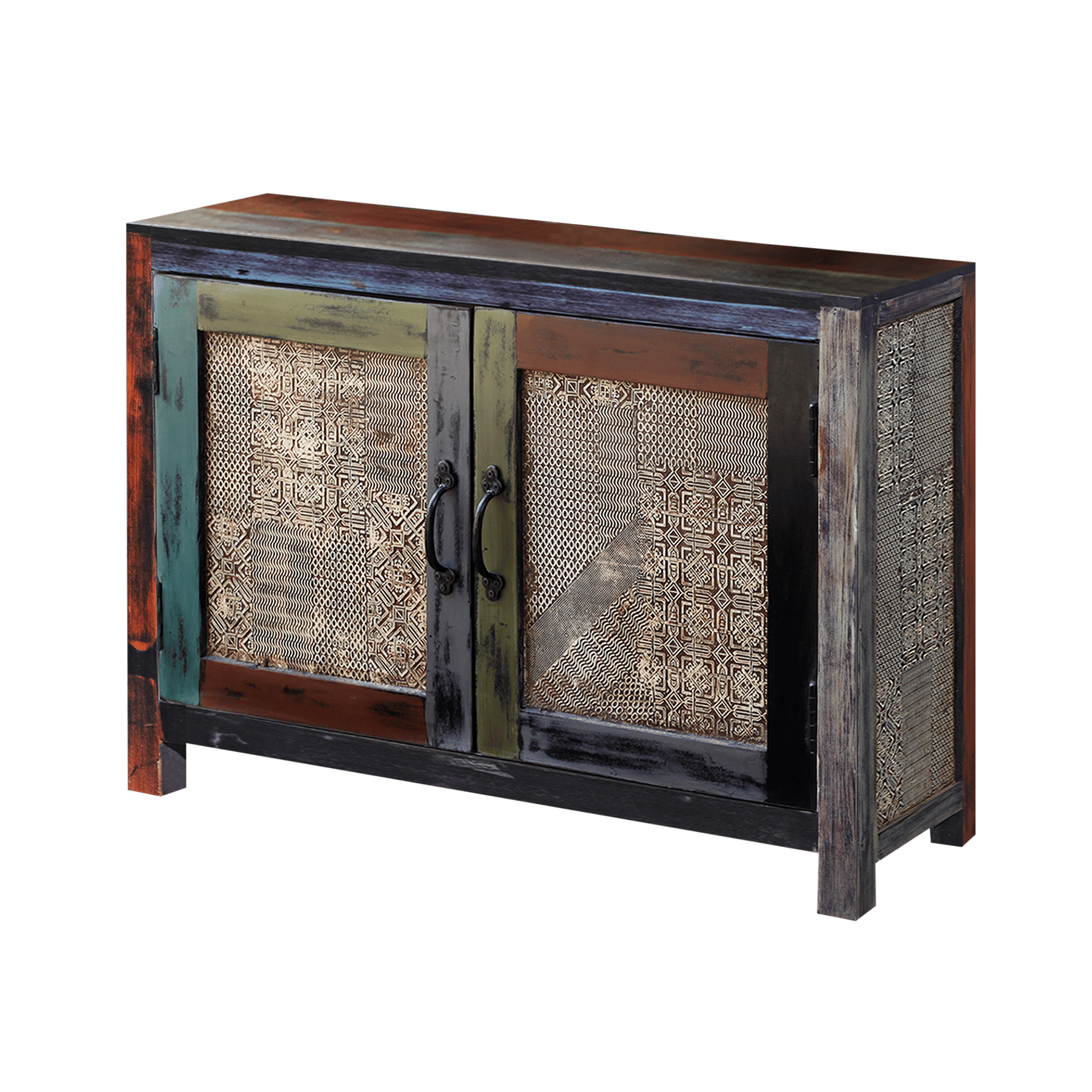 Waschbeckenunterschrank Wahid Shabby bunt 31*88*60