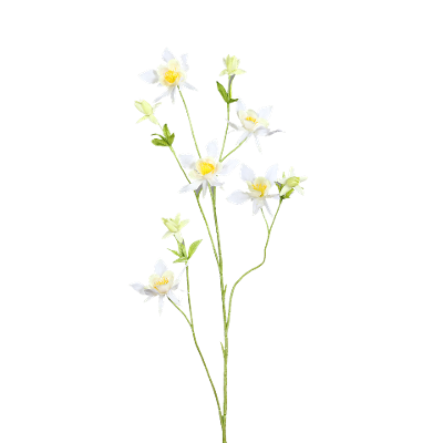 Kunstblume Akelei Cream/Gelb