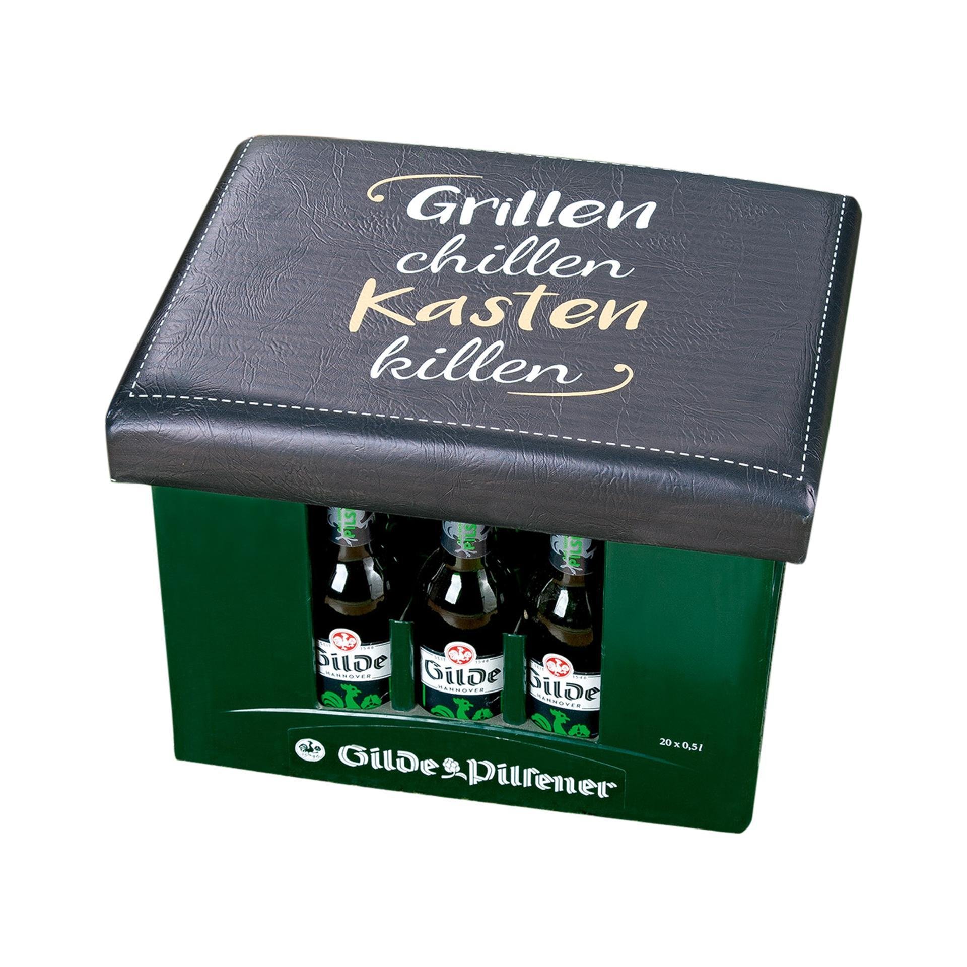 Sitzkissen Bierkasten Schwarz