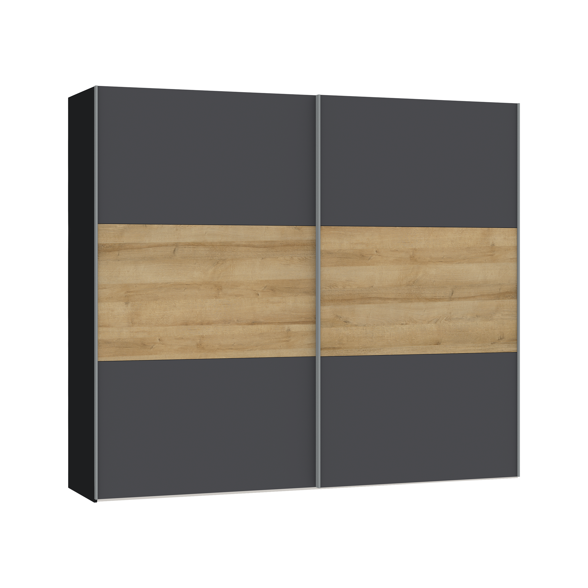 Schwebetürenschrank Loran Schwarz 59*253*220 Schwebetürenschrank Loran Schwarz 59*253*220