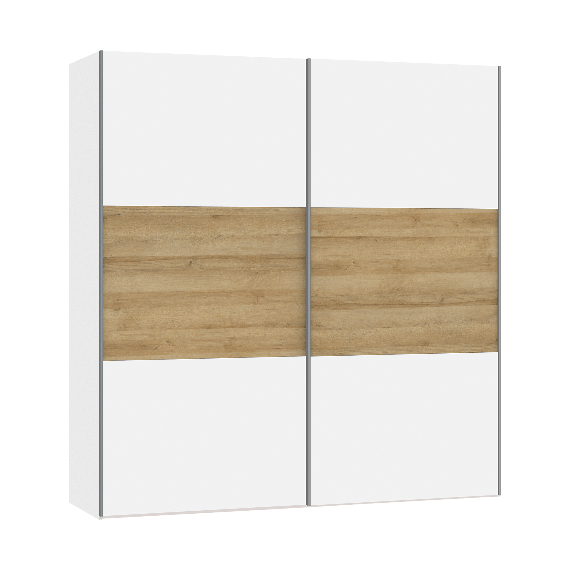 Schwebetürenschrank Lillo Weiß 58.5*203*220