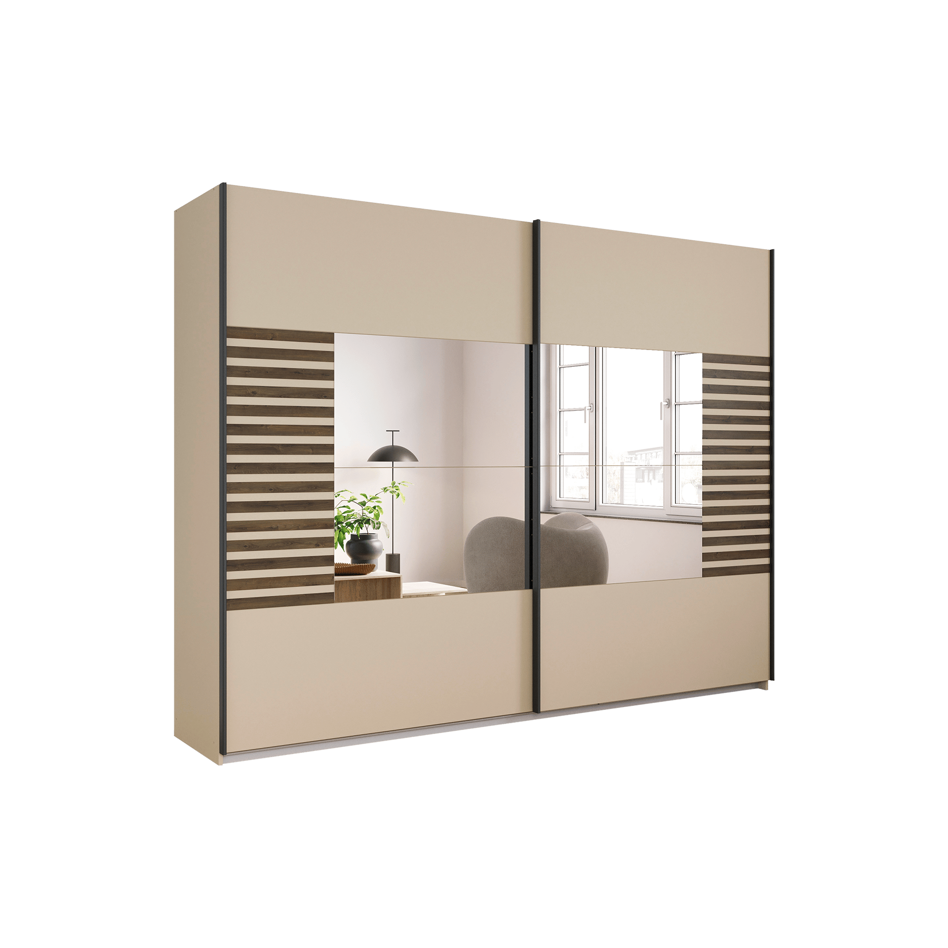 Schwebetürenschrank Barea Beige 62*271*210