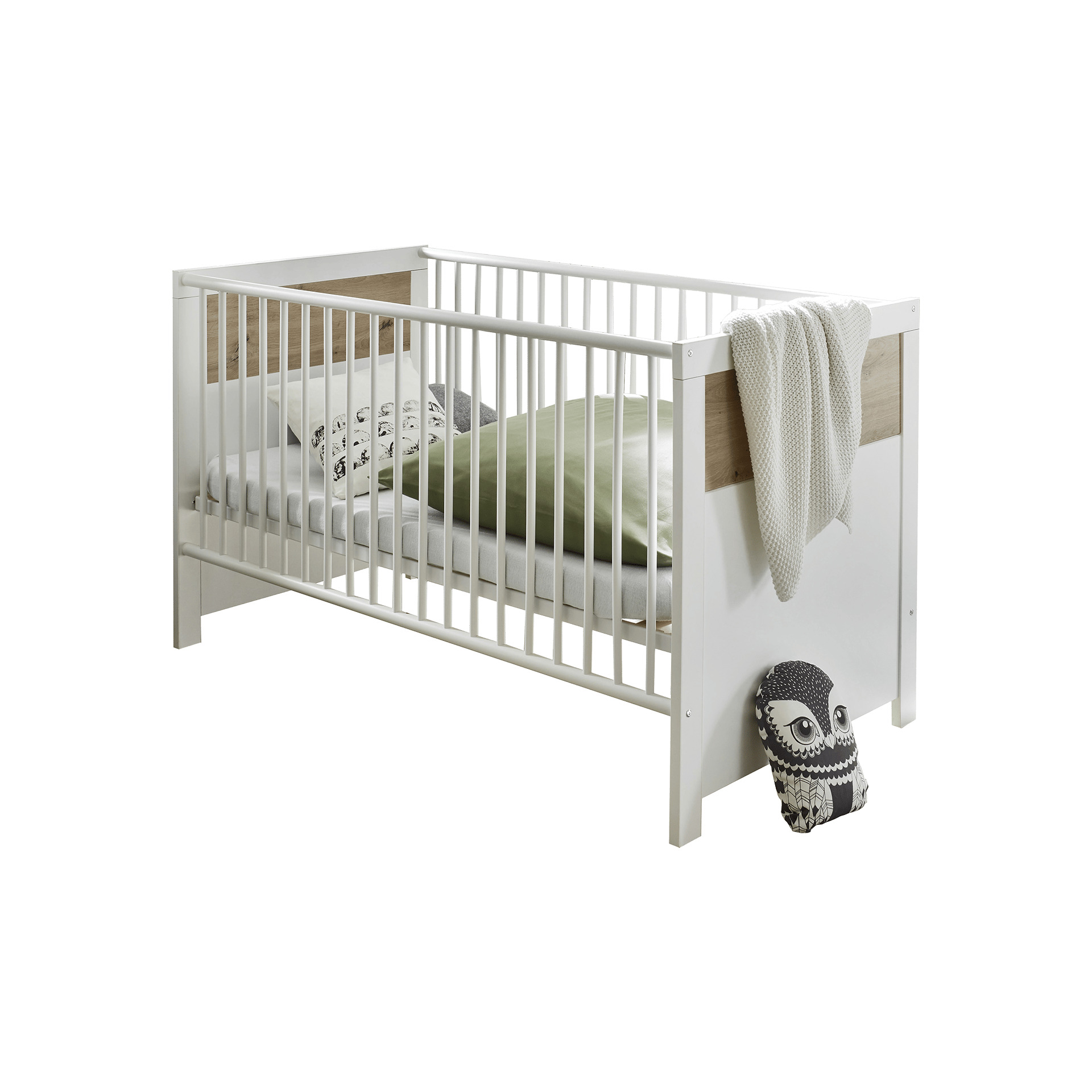 Zauberzwerg Babybett Foxi 70x140 cm Weiß
