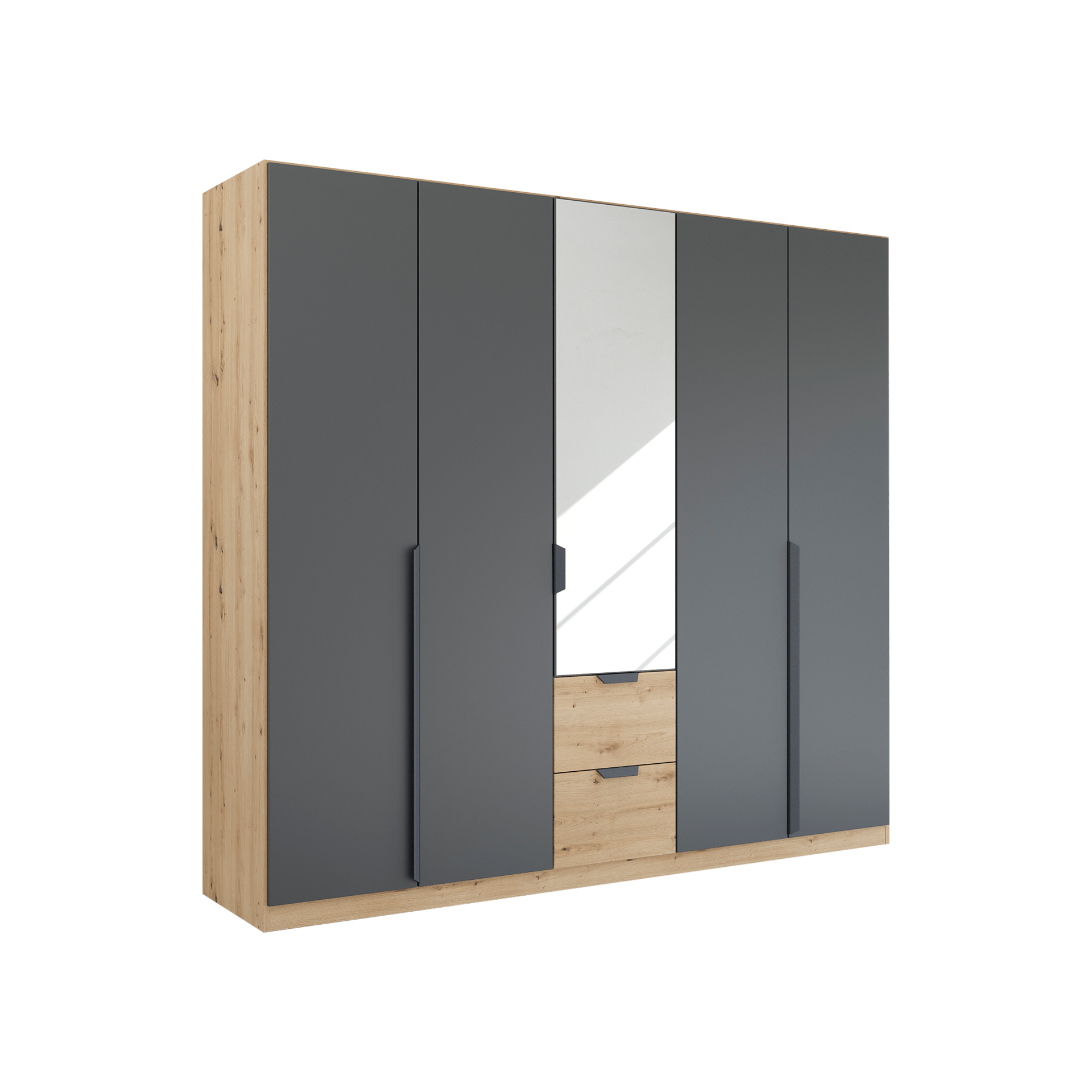 Drehtürenschrank Wildwest 5-türig Grau 54*226*210 Drehtürenschrank Wildwest 5-türig Grau 54*226*210
