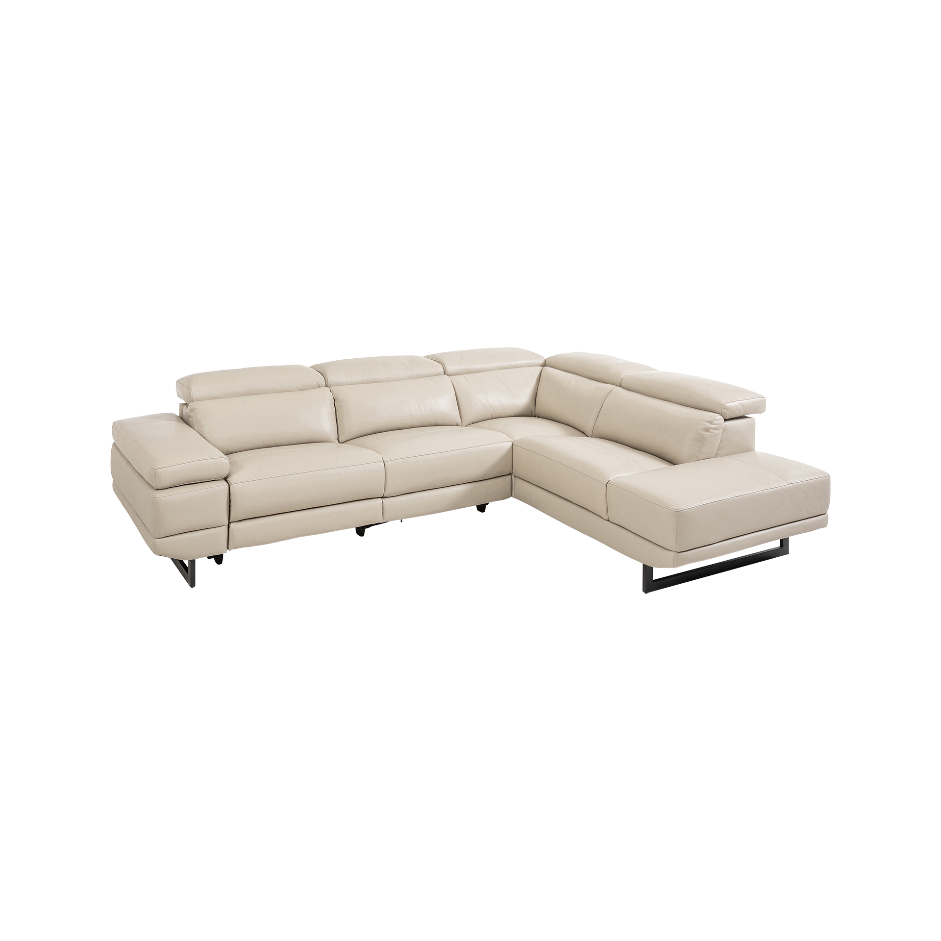 Ecksofa Trend Grau Kopfstütze manuell verstellbar, Relaxfunktion motorisch verstellbar Ecksofa Trend Grau Kopfstütze manuell verstellbar, Relaxfunktion motorisch verstellbar