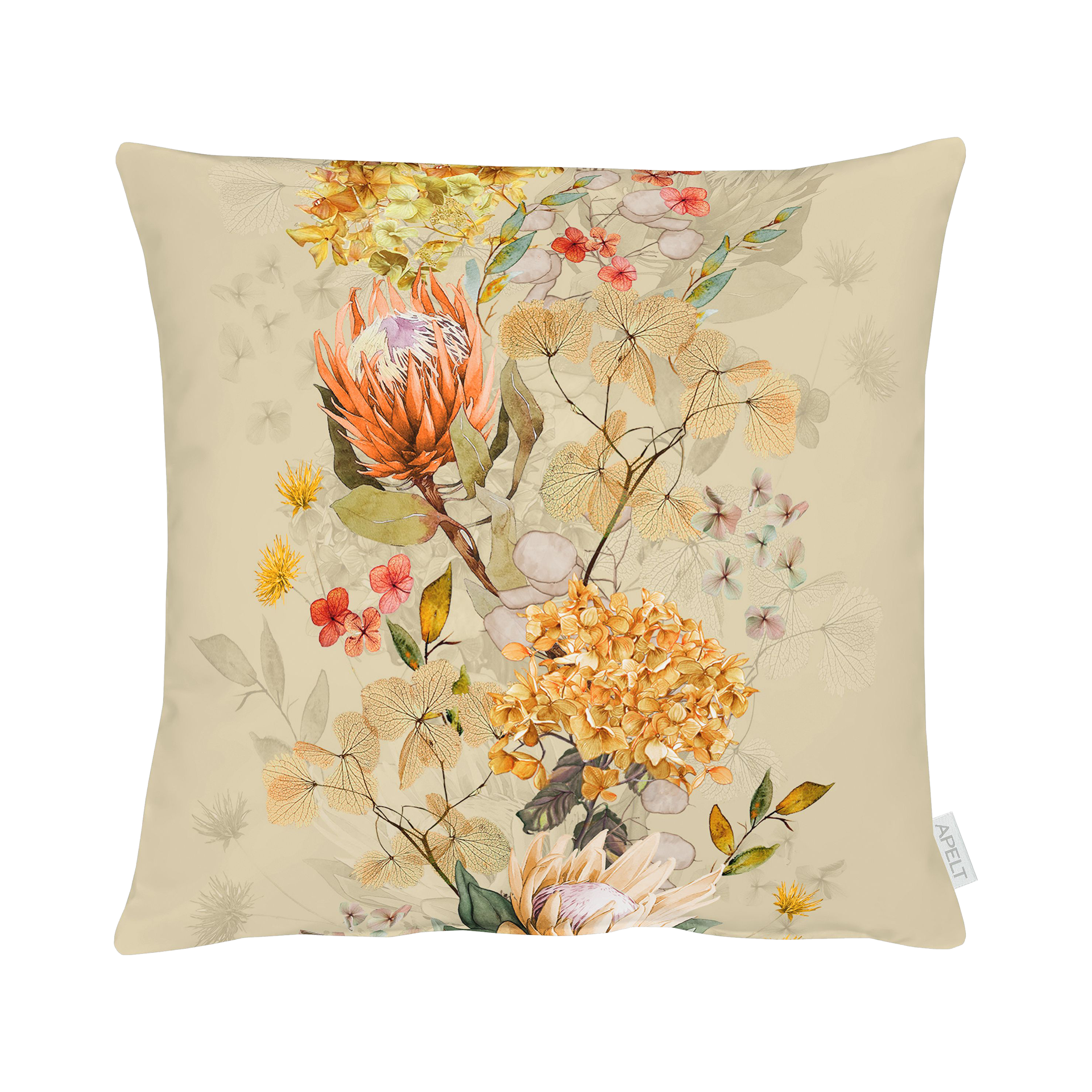 Kissen Herbstblüten Beige 48x48cm
