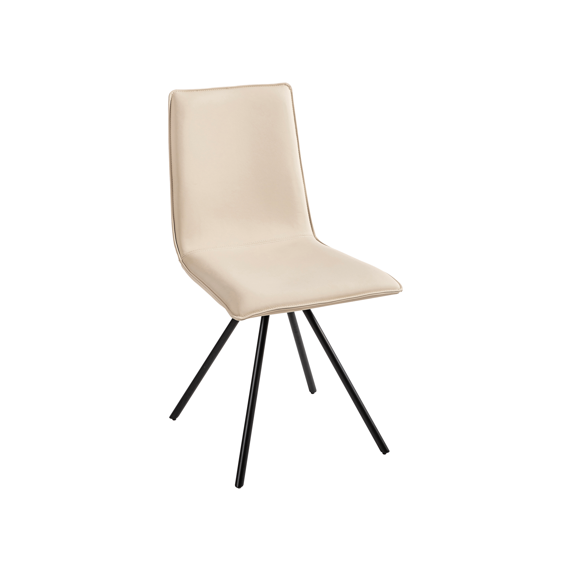 Stuhl Vicky Bezug Beige, Gestell Schwarz Stuhl Vicky Bezug Beige, Gestell Schwarz