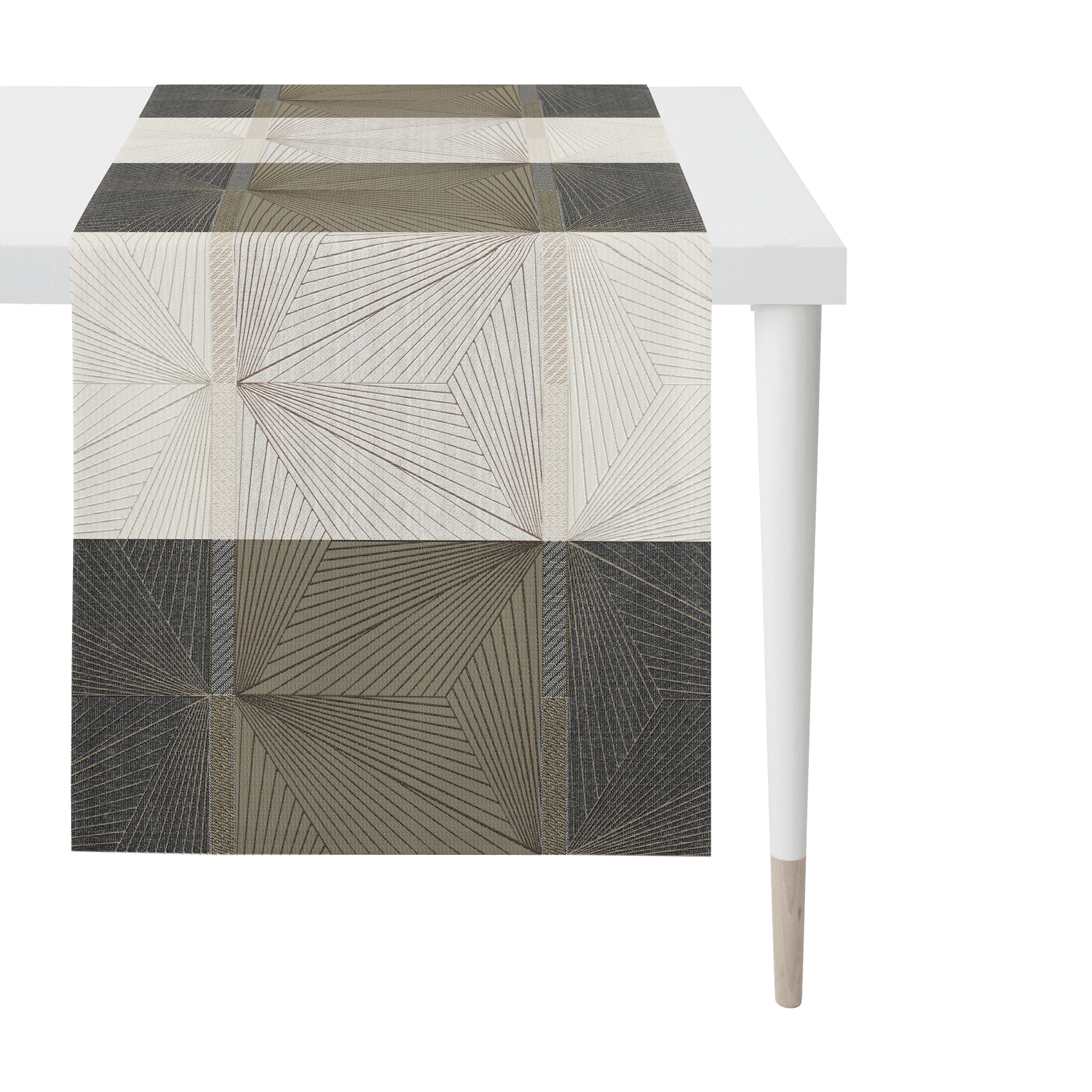 Tischläufer Tobia Beige Schwarz