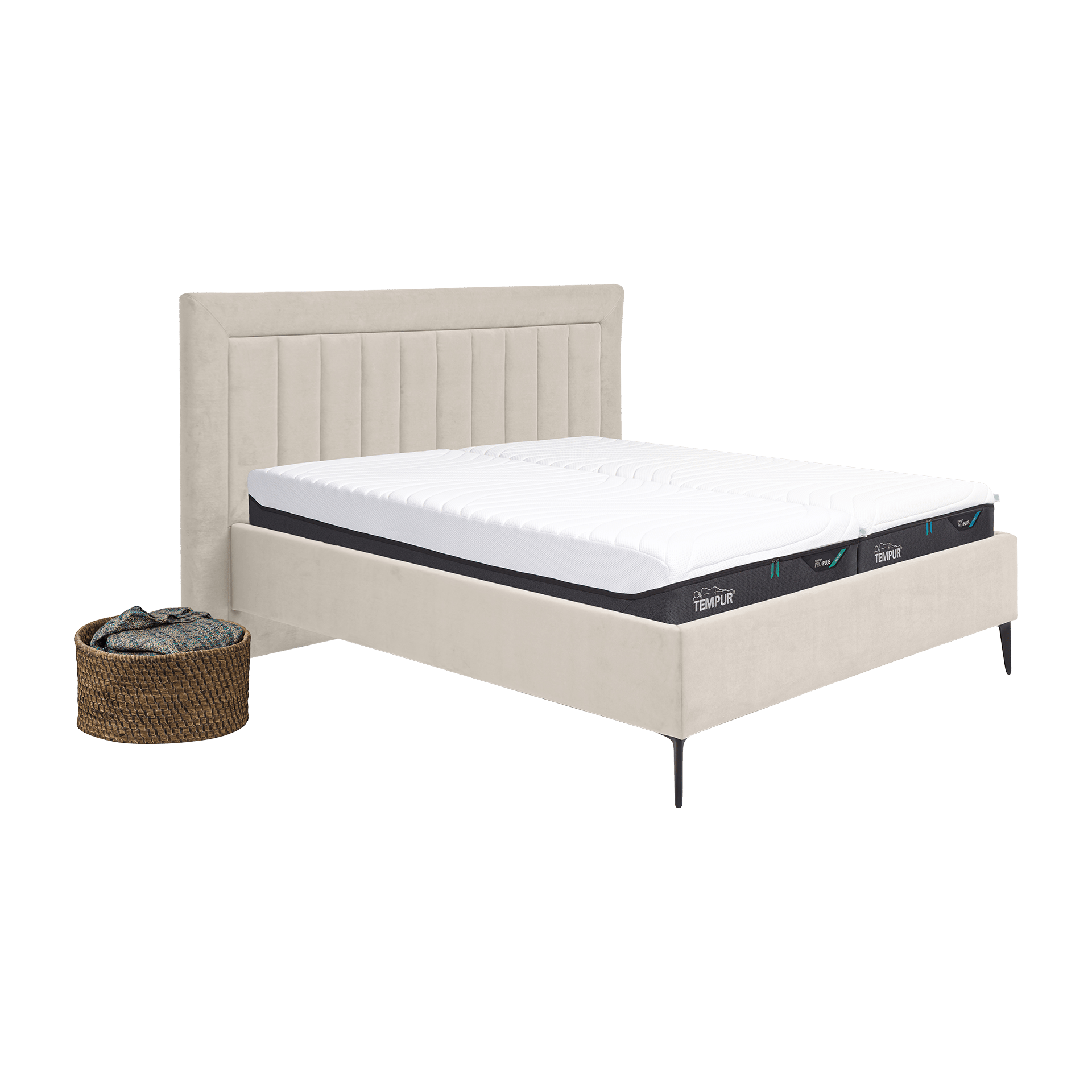 TEMPUR® Polsterbett Design Vintage Bezug Antarctica hellgrau 180x200 cm TEMPUR® Polsterbett Design Vintage Bezug Antarctica hellgrau 180x200 cm