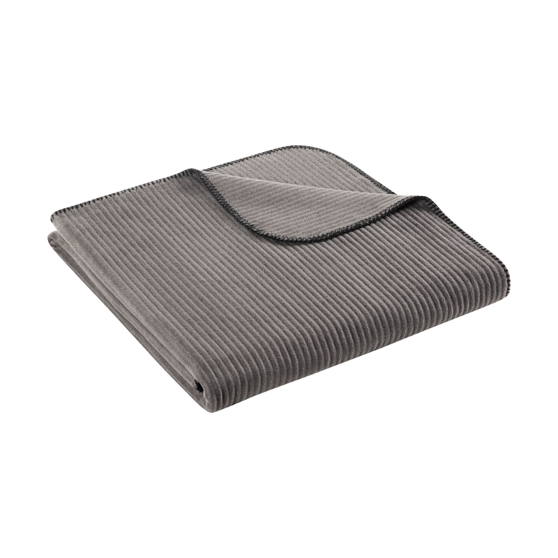 Biederlack Decke Feel Cord Anthrazit 150x200cm Biederlack Decke Feel Cord Anthrazit 150x200cm